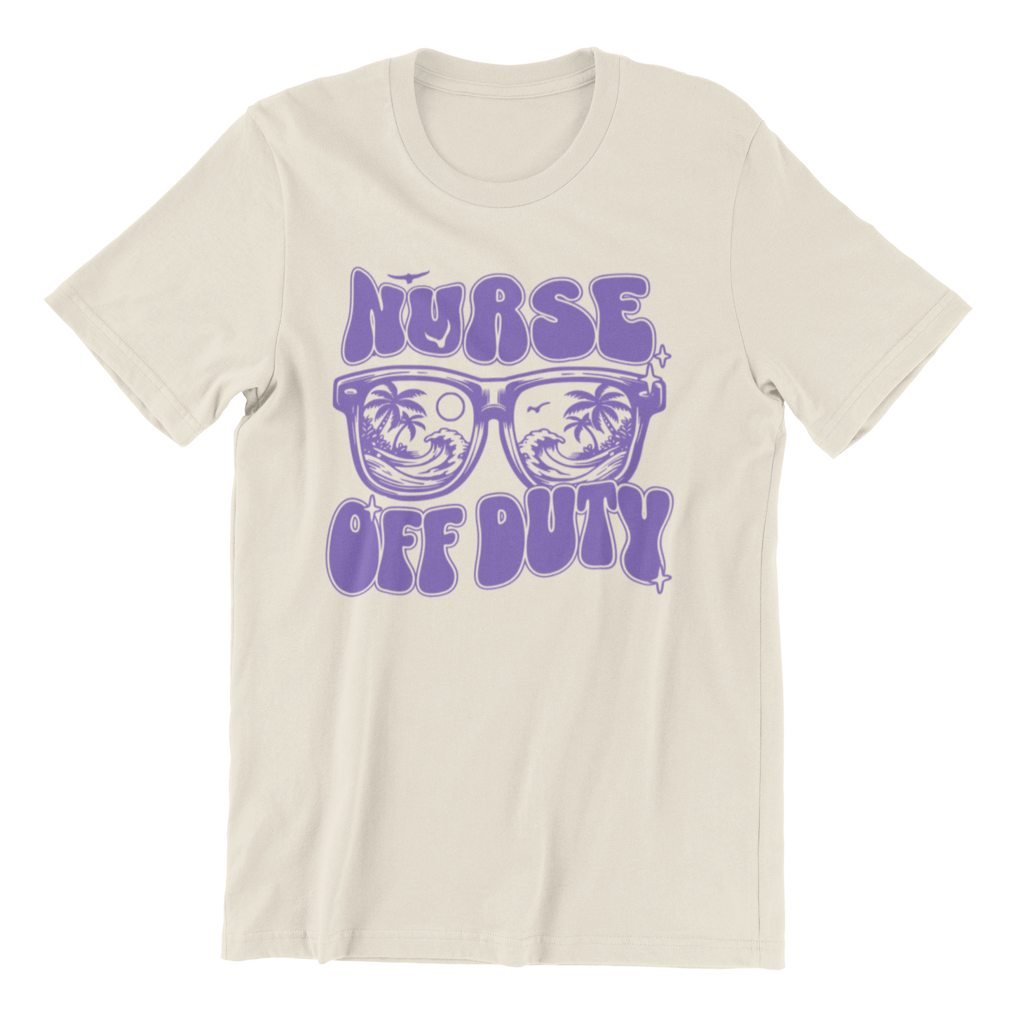 Nurse Off Duty Summer Shirt - Sunglasses Beach and Palm Trees