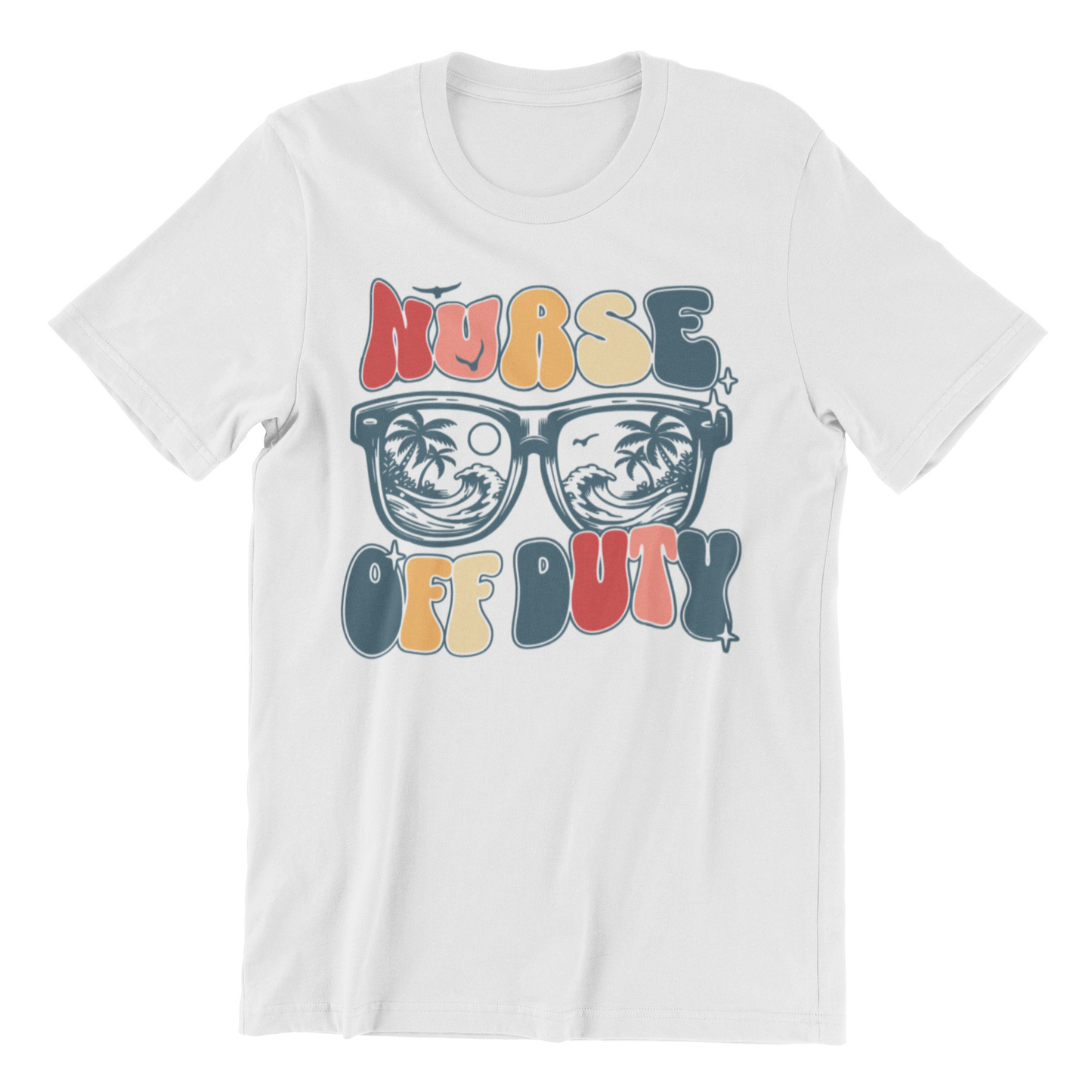 Nurse Off Duty Summer Shirt - Sunglasses Beach and Palm Trees