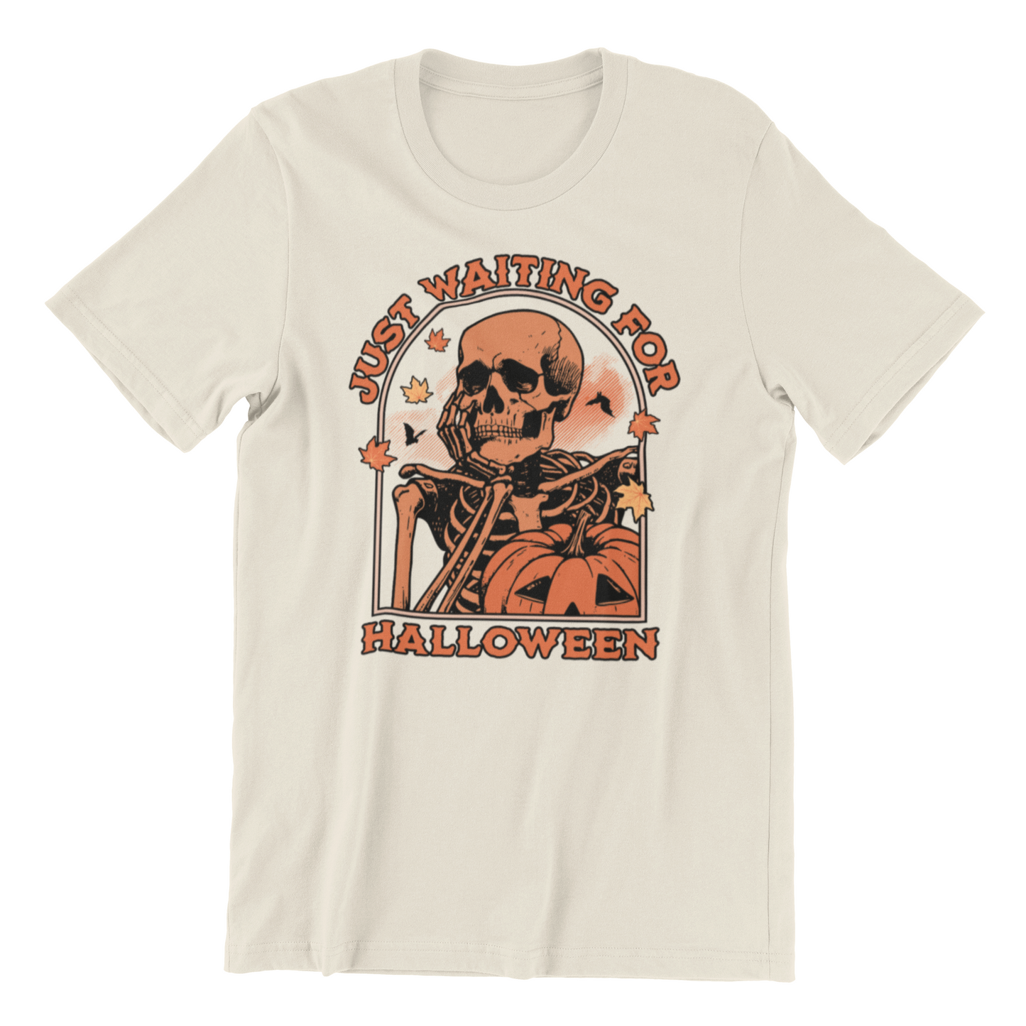 Just Waiting for Halloween Skeleton T-Shirt