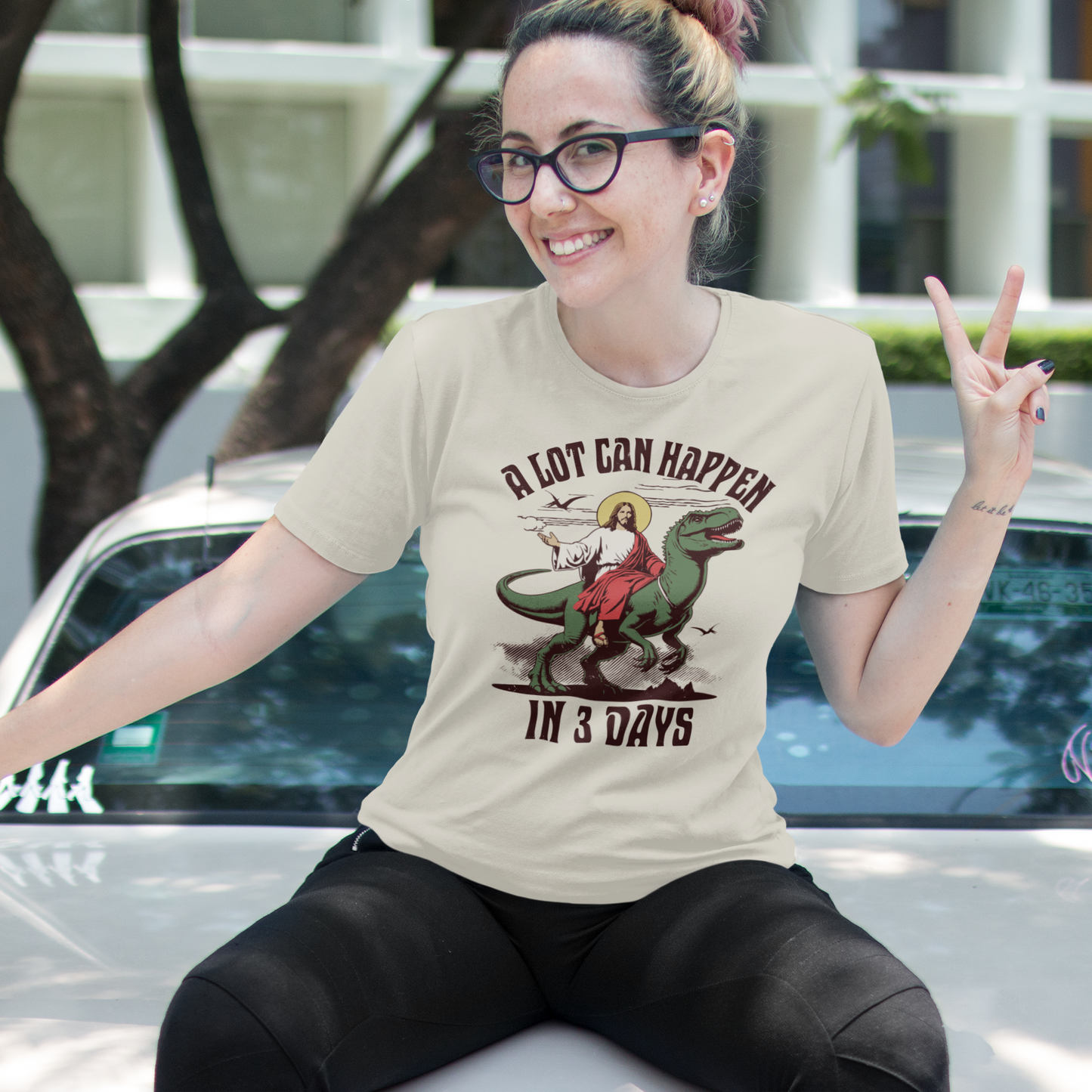 A Lot Can Happen in 3 Days - Jesus Riding a Dinosaur - Easter