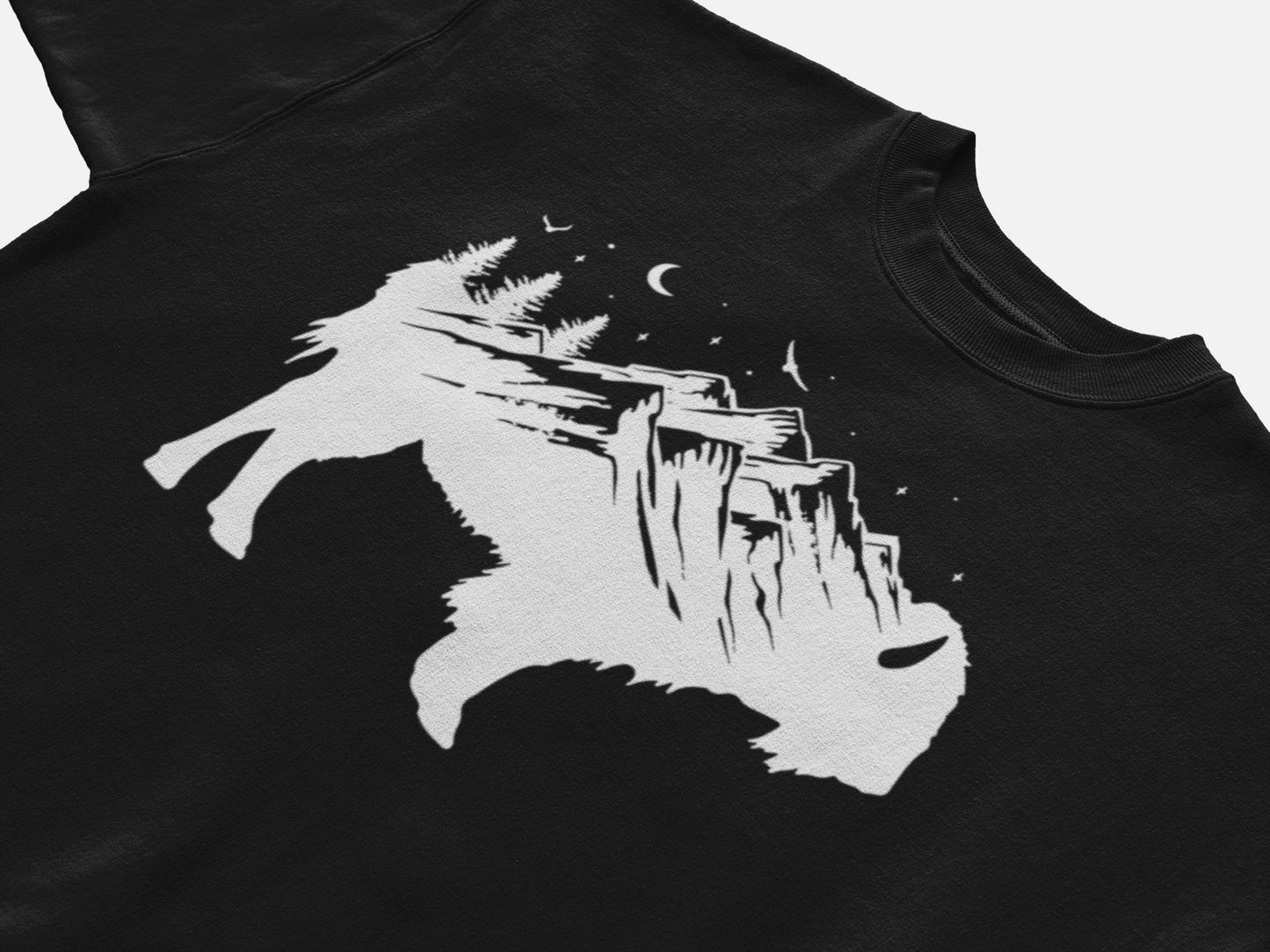 Buffalo Silhouette - Retro Bison Mountain - Buffalo Lover Shirt