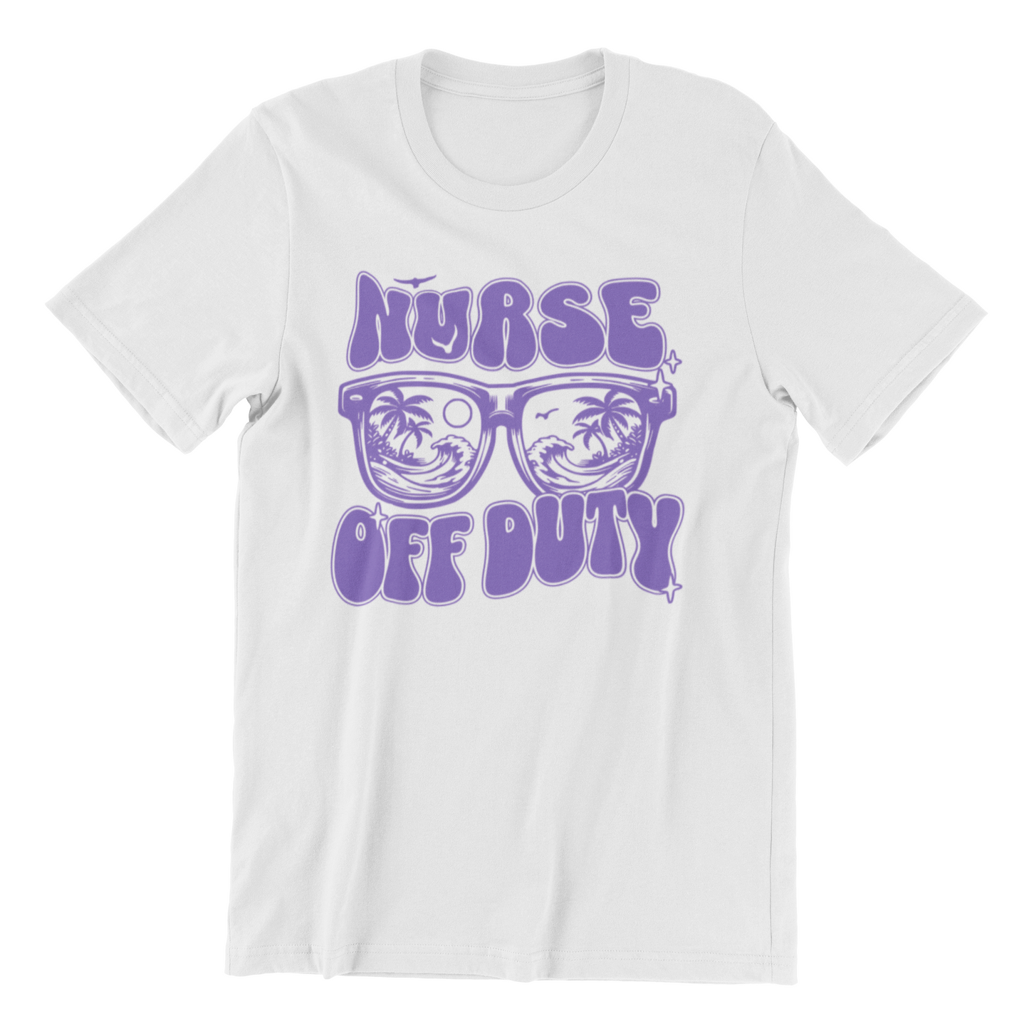 Nurse Off Duty Summer Shirt - Sunglasses Beach and Palm Trees