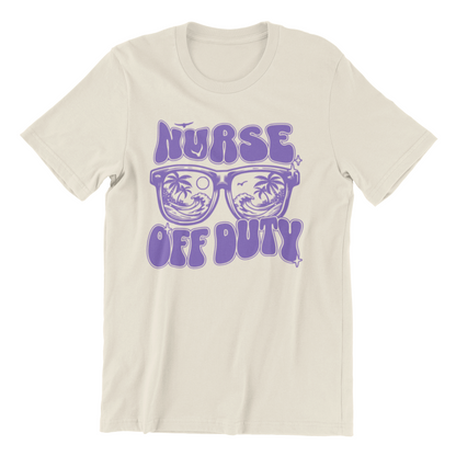 Nurse Off Duty Summer Shirt - Sunglasses Beach and Palm Trees