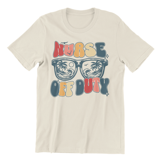 Nurse Off Duty Summer Shirt - Sunglasses Beach and Palm Trees