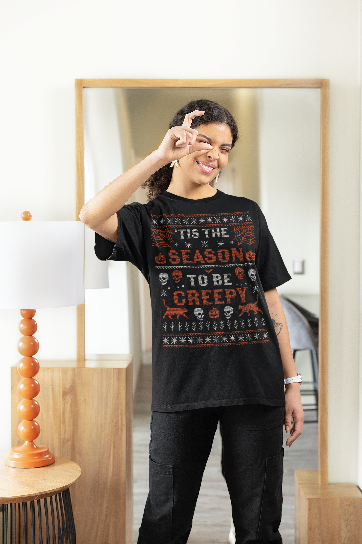 Tis the Season to be Creepy Halloween Ugly Christmas Sweater T-Shirt