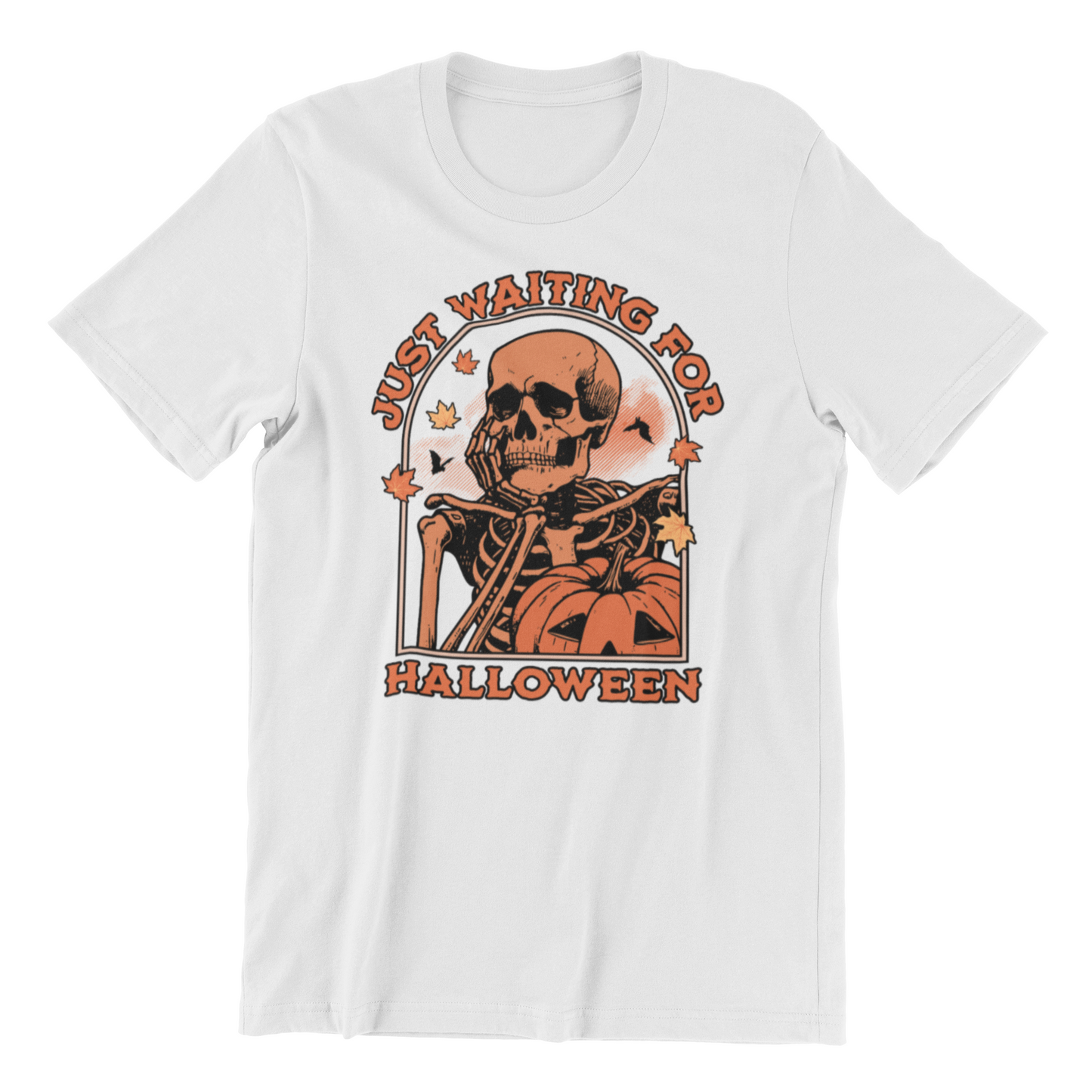 Just Waiting for Halloween Skeleton T-Shirt