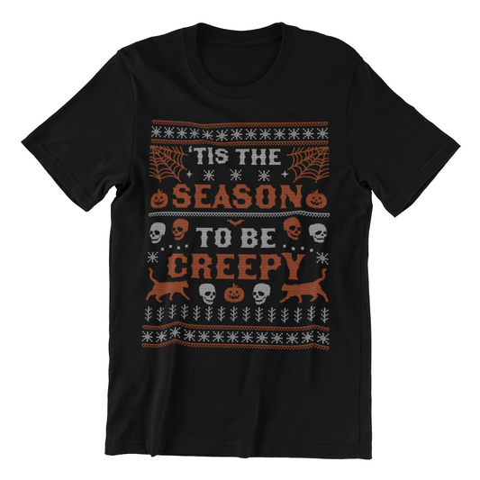 Tis the Season to be Creepy Halloween Ugly Christmas Sweater T-Shirt