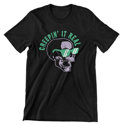 Creepin' It Real (Keeping It Real) Halloween Skull with sunglasses Thread And Styles 
