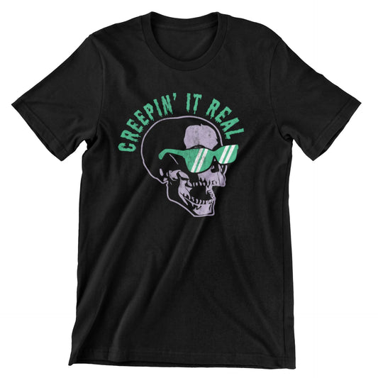 Creepin' It Real (Keeping It Real) Halloween Skull with sunglasses Thread And Styles 